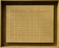 Heinz Mack, Gold-Sand-Relief, 1970,  Artificial resin, bronze pigment, sand, wood  in an artist-made box frame, 55 × 70 × 2 cm, MACK0101 