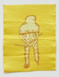 Eko Nugroho, Yellow Soldier #2, 2009, Rayon thread embroidery, 64 × 49 cm , NUGR0212 