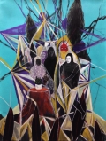 Rodel Tapaya, Memory of a Tree, 2015, Acrylic on paper, 77 × 57 cm, TAPA0078 