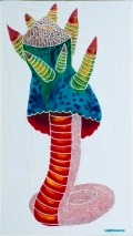 Eko Nugroho , 3, 2012, Batik on cotton, 196 x 118 cm | 77.17 x 46.46 in, # NUGR0099 