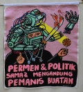 Eko Nugroho, Permen & Politik Sama 2 Mengandung Pemanis Buatan, 2013, Embroidery, 169 × 155 cm, NUGR0193 