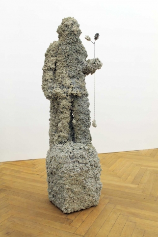 Nick van Woert, Untitled, 2011, fiberglass, steel, coal slag, urethane, 180 x 50 x 50 cm | 70.87 x 19.69 x 19.69 in, WOER0002 