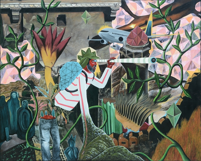 Rodel Tapaya, Finding Diamonds, 2015, acrylic on canvas, 183 × 227,5 cm, TAPA0108 