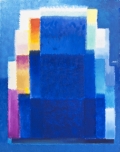 Heinz Mack, Blue House - Chromatische Konstellation, 2012, acrylic on canvas, 177 × 137 cm, MACK0105 