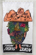 Eko Nugroho, Tubuh Tropis Kepala Gurun, 2014, Embroidery, 254 x 156 cm | 100 x 61.42 in, # NUGR0181 