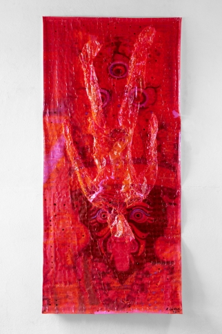 Kesang Lamdark, Dorge Drakkten Prophecy, 2014, PVC, plastic, 220 × 105 × 15 cm, LAMD0007 