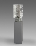 Heinz Mack, Untitled, 1959, aluminum, wood, granite plinth (15 cm high, 24cm dia), 49,5 x 37 x 37 cm | 19.49 x 14.57 x 14.57 in, # MACK0002 