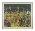 Khadim Ali, Transition / Evacuation 5, 2015, Gouache, ink and gold leaf on wasli paper, 138 x 159 cm, KALI0006 