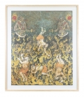 Khadim Ali, Transition / Evacuation 9, 2015, Gouache, ink and gold leaf on wasli paper, 160 × 133 cm, KALI0010 