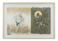 Khadim Ali, Transition / Evacuation 6, 2015, Gouache, ink and gold leaf on paper, 80 x 131 cm, KALI0007 