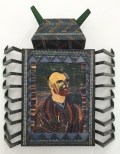 Geraldine Javier,  Art Spy Agent Vincent, 2014, Embroidery, ink, fabric, encaustic, 87 × 19 × 79 cm, JAVI0015 
