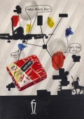 Marcel van Eeden, CAT 13: Chaos, 2012 , nero pencil and coloured pencil on hand-made paper, part 2/6, 28 x 38 cm | 11.02 x 14.96 in , # EEDE0002-2 