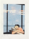 Erik Bulatov, Au aéroport, 2008, Crayon on paper, image size 21,7 x 15 cm, 28,2 x 21 cm | 11.1 x 8.27 in, # BULA0051 