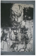 Mike Parr, Idiot Stick #1, 2012, Drypoint, anglegrinder, carborundum, sanders on Hahnemuhle, 110 x 80 cm | 43.31 x 31.5 in Number 1 from an edition of 6 # PARR0005 