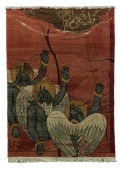 Khadim Ali, Transition / Evacuation 4, 2014, Wool, cotton thread and ink,  330 × 240 cm , KALI0005 