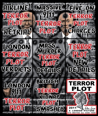 TERROR PLOT, From: London Pictures, 2011, 9 panels, 226 x 190 cm | 88.98 x 74.8 in, # GILB0142 